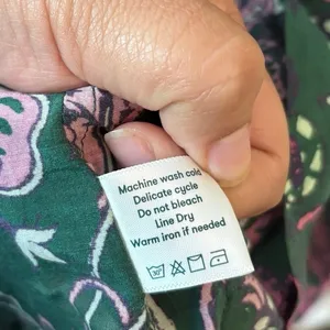 Roller Rabbit Silk Cotton Blend Green Pink Floral Pajama Set Size XXS thumbnail 8