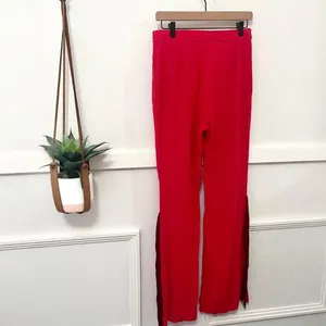 NWT JUCCA Red Fringe Wide Leg Pants Size IT 42 US 4- 6 Rodeo Western Boho Glam thumbnail 7