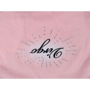 Limited Too Virgo Crop Top Baby Tee NWT Small Pink Zodiac Rhinestone Ringer thumbnail 4