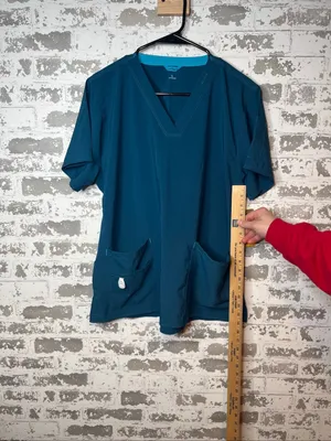 Carhartt | women nwt turquoise blue force scrub top thumbnail 6