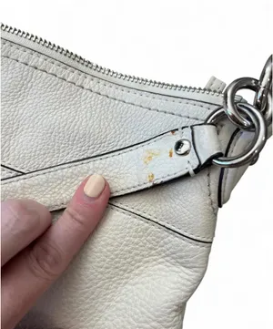 Coach White Perri soft pebble leather shoulder bag thumbnail 8