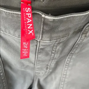 SPANX Stretch Twill Cargo Ankle Pants Soft Sage‎ Green Size XL thumbnail 2