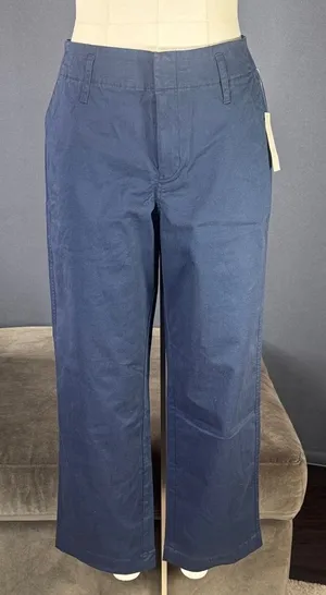 Women’s Navy Blue Straight Leg High Rise Office Casual Pants a new day 4R NEW thumbnail 1