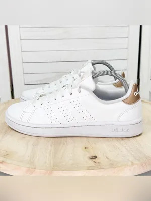 Adidas Advantage Low Top Sneakers White Copper Women 8.5 Leather Preppy Retro thumbnail 3