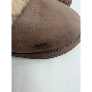 Old Friend Women Scuff Suede Sheepskin Slippers Chestnut Brown Size 6M thumbnail 5