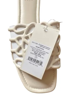 A New Day Fiona Bone Cutout Slide Sandals Size 7 NIB thumbnail 3