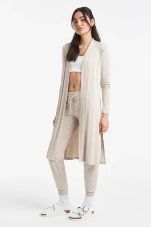 Beyond Yoga High Slits cozy fleece long duster cardigan size S small thumbnail 12