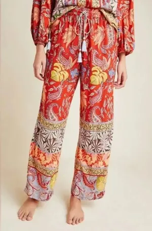 Anthropologie Sonrisa Paisley‎ Boho Pants Size: Small thumbnail 1