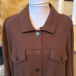 078-Torrid Super Soft Plush Waffle Oversized Lounge Shacket Sweater Size 2X thumbnail 5