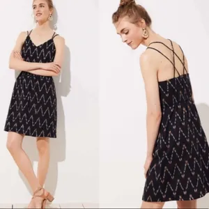 NWT Loft ikat‎ strappy back dress thumbnail 2