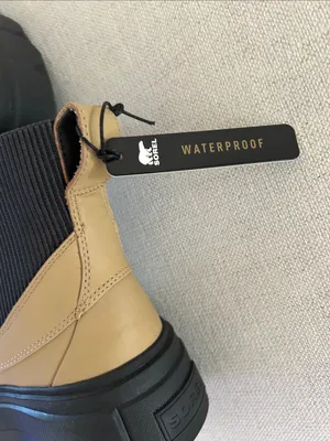 Sorel Caribou x Chelsea Waterproof Boots, Tan/Black, Size 8.5, NWT no box thumbnail 11
