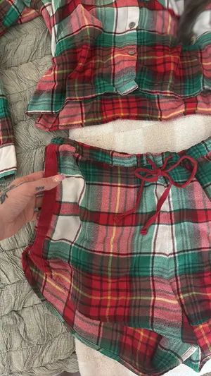 Target Red/Green/White Plaid PJ Set thumbnail 5