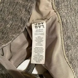 JoyLab Strappy Back Sports Bra Gray Heather Size M Medium thumbnail 3