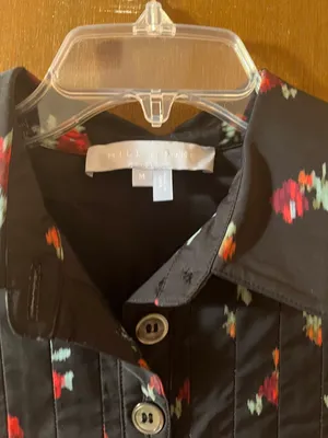Hill House The Rosalind Dress in Black Ikat Floral Taffeta thumbnail 6