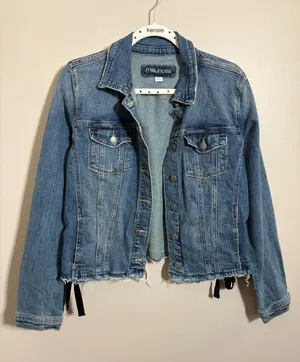 Maurice’s Denim Jean Jacket with side ties thumbnail 1