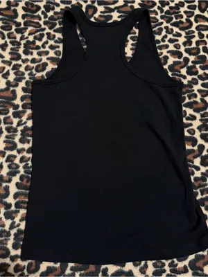 2000s vintage style bedazzled bling fitted tank top LIVE ROCK SLEEP graphic tank thumbnail 3