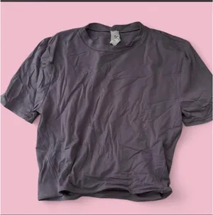 Lululemon Purple Ash Nulu Crewneck Cropped T-Shirt thumbnail 2