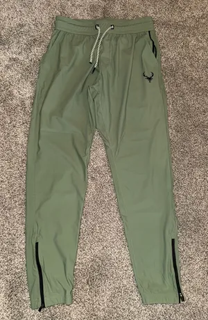 Bucked Up Men's Athletic Utility Joggers with Zippered Cuffs - Sage Green thumbnail 1