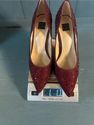 White House Black Market Red Crystal Embellished Pointed Pumps | Size 7 thumbnail 9