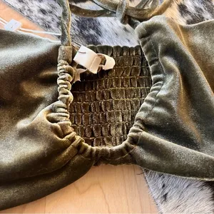 RONNY‎ KOBO X REVOLVE NWT Freya Keyhole Bra Top Capulet Olive Green Size Small thumbnail 3