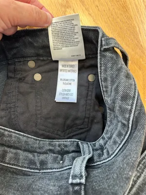 AGOLDE Vintage‎ High Rise Bootcut Jeans Technique Faded Black Gray Size 24 thumbnail 9