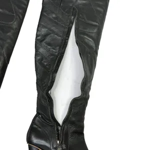 Velvet Angels OTK Leather Platform Boots High Heel Black‎ Women's EU 37 US 7 thumbnail 11