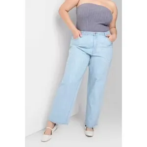 WOMEN'S 90s RELAXED STRAIGHT‎ MID-RISE STRETCH-WILD FABLE SIZE 17 Glitter Light thumbnail 4