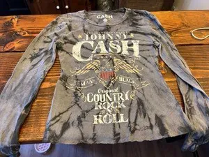 Johnny Cash Dyed Long Sleeve thumbnail 1
