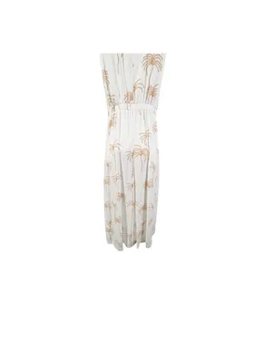 Petal & Pup Linen Blend Palm Midi Dress Size Medium thumbnail 9