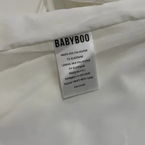 Babyboo Fashion Yalina Mini Dress Ivory White Dropped Waist Scoop Back NWT XL thumbnail 9