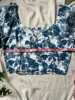 Boutique Floral Crop Top Blouse thumbnail 6