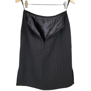 Tahari‎ Arthur Levine Women Black Pinstripe Career Skirt Size 4 thumbnail 5