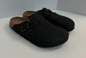 Birkenstock Clogs Boston Birki’s Potato Slip On Comfort Travel Lightweight Black thumbnail 1