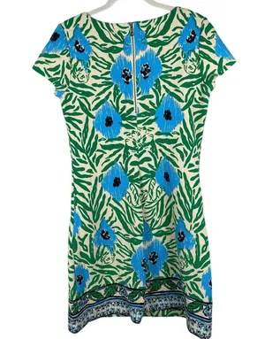 Lilly Pulitzer Layton Sea Oat Ikatty Ikat Engineer Print Shift Dress Size Medium thumbnail 6