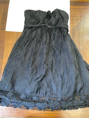 Women’s Black Strapless Lace Hem Dress Size Small thumbnail 1