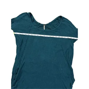 Free People‎ Ventura Waffle Knit Thermal Top Scoop Neck Waterfall High Low Small thumbnail 7