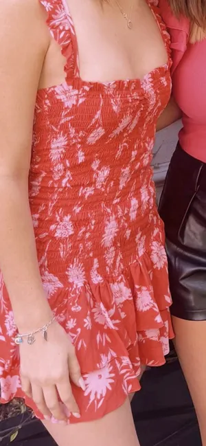 Smocked Boutique Mini Dress thumbnail 1