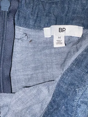 bp Navy Blue High-Waist Ruffle Hem Shorts thumbnail 2