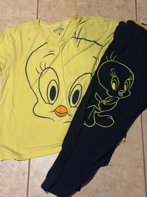 SOLD! Looney Tunes Tweety pajamas Super Soft. Just adorable thumbnail 2