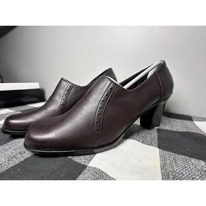 New Liz Baker Shoes Womens 8 M Slip On Pumps‎ Brown Heels Rounded Square Toe thumbnail 2