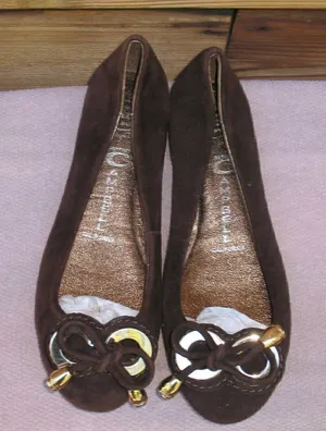 Jeffrey Campbell Brown Suede Ballet Flats thumbnail 1
