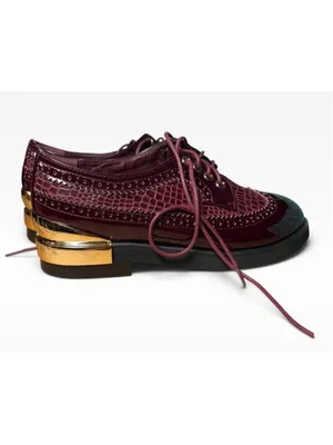 💜 Women's Midnight Velvet Oxblood Oxford Shoes Size 7 🖤 thumbnail 3