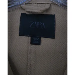 Zara‎ Womens Camel Tan Zip Up Utility Jacket Drawstring Waist Size M thumbnail 2