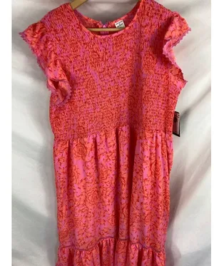 NWT Melrose & Market Floral Smocked Dress Pink Size 2X thumbnail 4