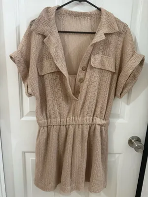 Mustard Seed Tan Romper thumbnail 1