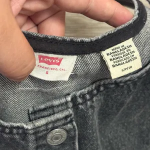 Levi’s black denim button front tank dress black/gray thumbnail 9