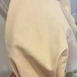 Zara Cream Faux Leather Overshirt Shacket Button Front Jacket XL thumbnail 6
