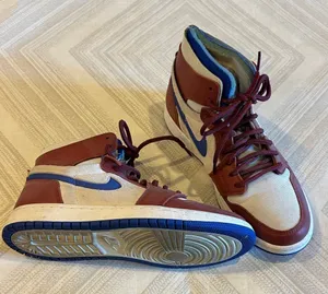 Nike Air Jordan 1 Sail Redstone Hyper Royal High-Top Sneakers Size 8.5 thumbnail 1