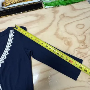 Lilly‎ Pulitzer Tidewater Embroidered Tunic Dress Sm Navy 3/4 Sleeve Mini Jersey thumbnail 13