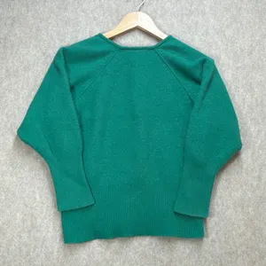 Liz Claiborne Vintage S Quiet Luxury Green Angora Wool Blend Side Button Sweater thumbnail 2